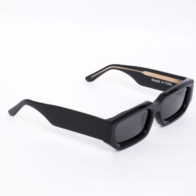Black Grey Luxury Handmade Brand Designer Rectangle Unisex glasses